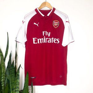 Puma Arsenal 2017/18 Home Soccer Jersey Retro Lacazette Red - Sz XL
